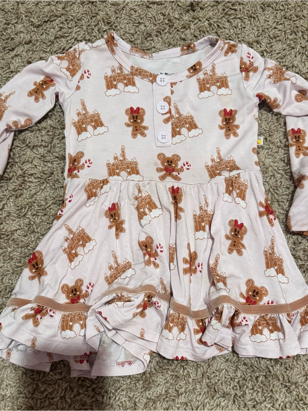 Disney Christmas Ginger Bread Dress with matching Shorts